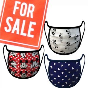 Set of 3 Disney Face Masks, Minnie and Mickey